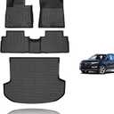 KELCSEECS All Weather Floor Mats & Cargo Liner Custom for 2019 2020 Hyundai Santa Fe Car Mats Trunk Liner Floor Liners Trunk Mat Santa Fe Floor Mats Cargo Mat Accessories Black
