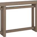 Henn&Hart 55" Modern Console Table, Sofa Table, Weathered Gray, 55" Rectangular Console Table