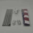American Flag 2.5x4 FT with Pole, American Flag Pole Kit for Outside Including 6FT Stainless Steel Flag Pole with 360Rotating Rings, USA Flag with Embroidered Stars, Two-Position Flag Pole Holder