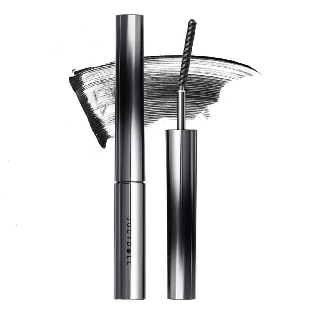 JUDYDOLL 3D Curling Eyelash Iron Mascara -Waterproof, Contains Fibers for Lengthening, Ultra Fine Tip to Apply without Clump, Smudge-Proof, Iron Wand Tubing Mascara (6Curling Design #01Black, 0.07oz)