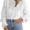PRETTY GARDEN Women's Blouse Color White Size M
