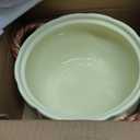 Maxdot Set of 5 Ceramic Pumpkin Bowls with Lid and Handles Pumpkin Shape Soup Serving Pot Storage Jar for Fall Thanksgiving Halloween Party Kitchen Dessert Decoration 17Oz & 54Oz(Cream Yellow)