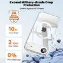 Misscase for iPhone 17 Air Magnetic Case,[Military Drop Protection] Clear Hard Plastics Cover, Camera Lens Protector,Compatible with MagSafe,Anti Yellowing Full Protection Cases-White