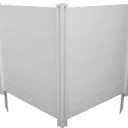 4ft H x 4ft W (2 Panels) No Dig Enclo Premium White Vinyl Privacy Screen, Outdoor Privacy Panels, Use As Air Conditioner Fence, Trash Can Enclosure, Pool Equipment Enclosure, ZP19014