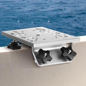 Gisafai Universal Aluminum Downrigger Bracket for 45/90 Degree Boat Track System Lund Sport Track Downrigger Mount Fishing Accessories (White)