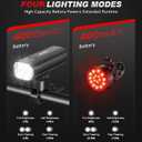 Ascher 1000 Lumens Super Bright Bike Lights for Night Riding, Type-C USB Rechargeable Bike Light Front and Back, 4 Light Modes, Waterproof Bicycle Headlight & Rear Taillight for Road Commuter Cycling