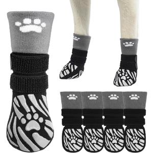 SCENEREAL Dog Socks to Prevent Licking Paws, Paw Protectors for Small Dogs, Black XS