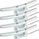Dock Cleats 4/6/8/10 inch (4 Sizes), Boat Cleats with Hardware, Boat Dock Cleats Rope Cleats, Ideal for Boat Deck Yacht Kayak Dock or Home Decoration2, 5, 4, 6,10 Pack (Silver)