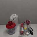 KOIOS 5-in-1 Hand Immersion Blender, 1000W 12 Speed Handheld Blender Stick with Copper Motor Stainless Steel Blade, 600ml Mixing Beaker,500ml Food Processor, Whisk, Milk Frother, Non-BPA, Red