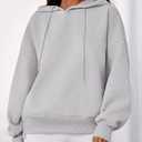 PRETTYGARDEN Women's 2025 Fall Fashion Oversized Hoodies Sweatshirt Fleece Long Sleeve Going Out Tops Trendy Winter Clothing (Gray, XXL)