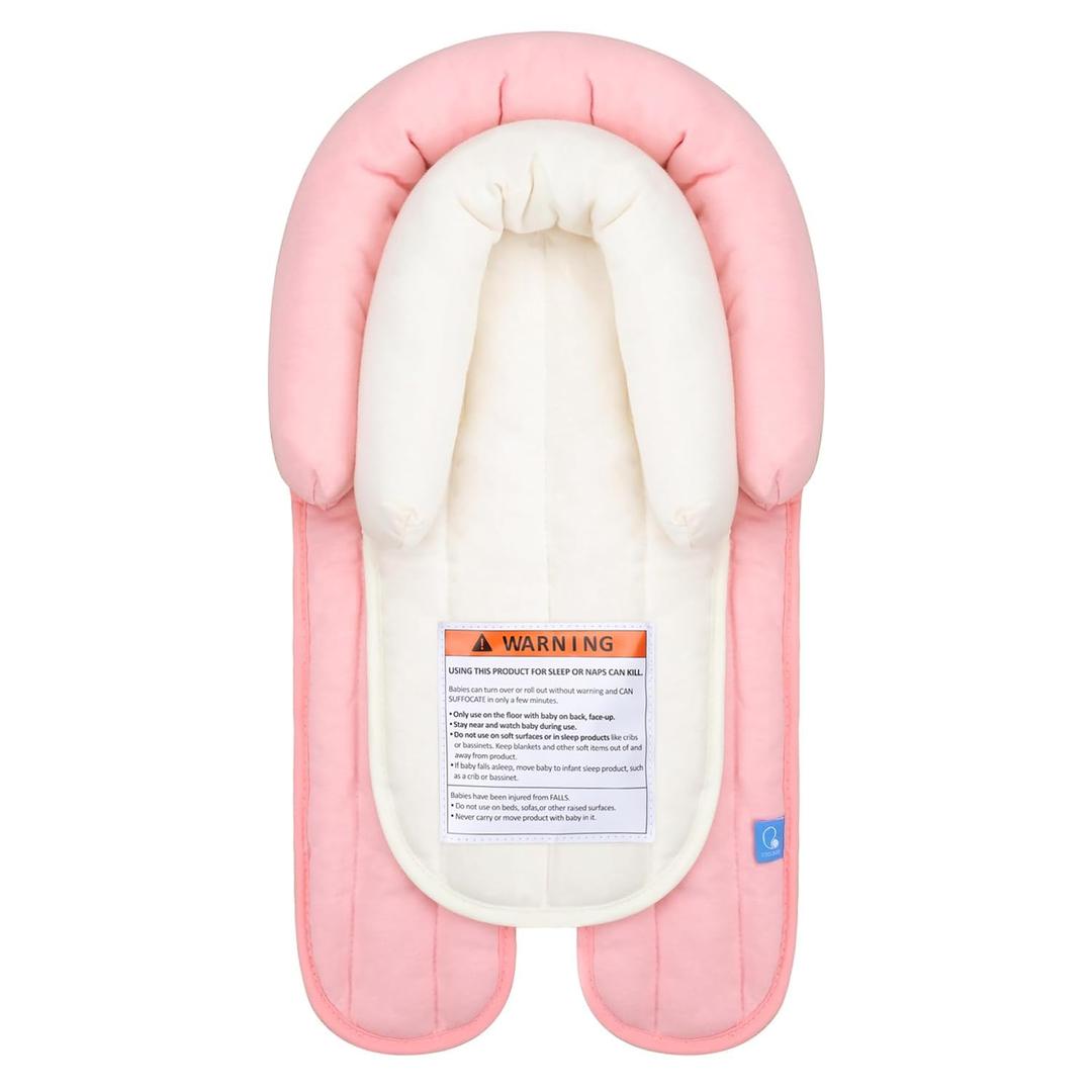 COOLBEBE Upgraded 2-in-1 Babybody Supports for Newborn Infant - Extra Soft Breathable Car Seat Insert Cushion Pad, Perfect for Carseat, Stroller, Swing, Bouncer, Pink