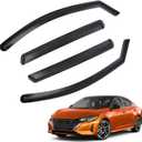 in-Channel Rain Guards Compatible with 2020-2025 Nissan Sentra Smoke Tinted Window Deflectors Visors 4-Piece Set 2021 2022 2023 2024