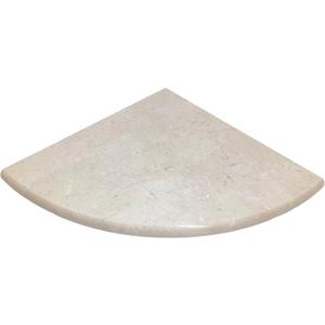 GEOONA 9'' Beige Marble Corner Shower Shelf for Bathroom Both Side Polished, Crema Marfil Marble Floating Shelves for Bath Wall Mounted (Beige - 1Pcs)