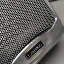 Lasko Desktop Electric Ceramic Space Heater with Adjustable Thermostat, 2 Heat Settings and Fan Only Mode, 9.2 Inches, Silver, 754200