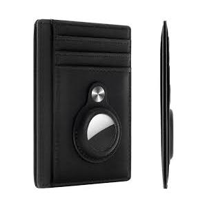 Hawanik Slim Minimalist Front Pocket Air Tag Wallet, RFID Blocking Card Holder Wallet with Airtag Holder