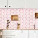 Hexagon Tiles Peel and Stick Backsplash for Kitchen, 10-Sheet Stick on Tiles Kitchen Backsplash, Pink 3D Peel and Stick Wall Tile12''12''