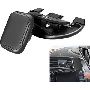 Car CD Slot Clip Mobile Phone Holder, 360 Degree Rotating Dashboard Mobile Phone Holder, 360 Degree Adjustable car Mobile Phone Holder, Universal for Most Cars (Black)