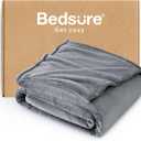 Bedsure Fleece Blanket Twin Size Grey - 300GSM Lightweight Plush Fuzzy Cozy Soft Warm Blanket for Bed, Sofa, Couch, Travel, Camping, 60x80 inches