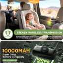 Wireless Baby Car Camera - 40 Hours Rechargeable Battery with Auto Sleep & Night Vision, 4.3'' 1080P HD Video Car Baby Monitor - 360 Rotating Rear Facing Back Seat Cam, Newborn Essential New Mom gift