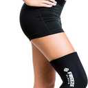 FreezeSleeve Ice and Heat Therapy Sleeve | Reusable Ice Pack Flexible Gel Compression Sleeve for Pain Relief and Recovery of Elbow Knee Ankle Leg Wrist Injuries | Black Large