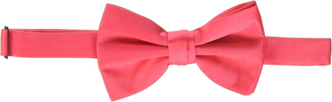 STACY ADAMS mens Satin Solid Bow TieBow Tie (Pink)