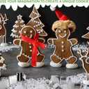 2 x Large Christmas Cookie Cutters, 4" Cookie Cutter Set with Christmas Tree, Gingerbread Man, Snowflake, Snowman, Decorating Tools for DIY Cookies