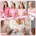 Bokon 12 Pcs Breast Cancer Awareness Cups Bulk 24 oz Reusable Party Favors Cup with Lids and Straws Breast Cancer Awareness Accessories for Charity Event Women Party Supplies(Pink)