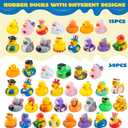 JOYIN 30 Pcs Rubber Ducks, Random Assortment Ducks Bulk with Mesh Carry Bag, Mini Rubber Duckies for Baby Bath Toys, Kids Toddler Summer Pool Toys Birthday Gifts Party Favors