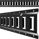 E Track 4'2 Pack with Powder-Coated Steel Trailer Tie Down for Garages, Trucks, Pickups, and Vans, E-Track Rail Reliable Cargo Restraint (Screws Not Included)