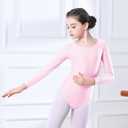 Girls' Team Basic Long Sleeve Leotard Gymnastics Ballet Dance Bodysuits for Kids (2-12Years)