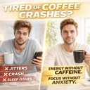 Instant Mushroom Powder 10:1 Cordyceps Mushroom Supplement with Reishi, Chaga & Shiitake Caffeine-Free Nighttime Drink with B6, B12, D + Probiotics Mushroom Cacao Organic Blend (No Sweetener)