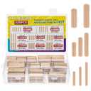 8 Values Wood Dowels Kit 1/4 3/8 5/16 Inch Fluted Wooden Dowel Pins Pegs Assortment for Furniture Woodworking DIY Crafts (Pack of 225Pcs)