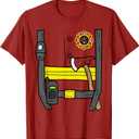 Firefighter Fireman Easy Lazy DIY Halloween Costume Boys T-Shirt, Size L