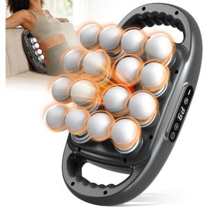 16 Head Massage Gun Deep Tissue, Percussion Massager with 9 Modes & 9 Intensities, Back Massager for Pain Relief Deep Tissue, Noise-Free, for Shoulders, Legs, Foot, Neck Massager, Massage Tools (Dark Grey)