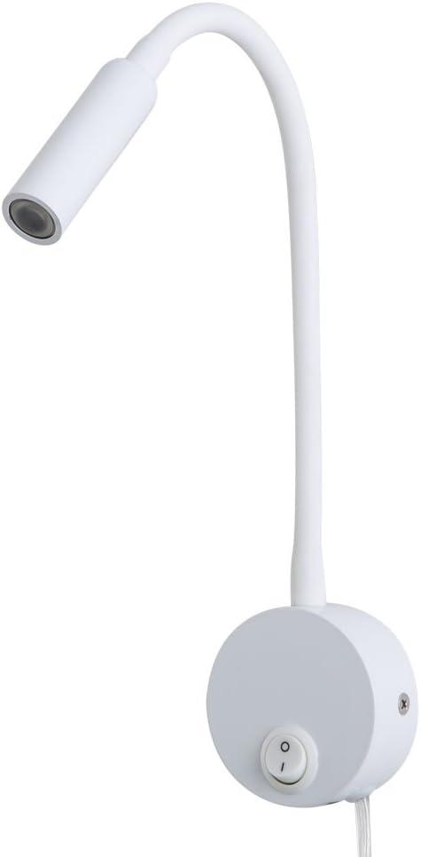 Agese Wall Sconces Light Reading Lamp 3W Warm White 3000K Cord for Reading Books in Bed