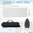Tigeen Extra Large Wool Pressing Mat for Quilting 64" x 24" Wool Felt Ironing Pad with Silicone Iron Rest and Black Storage Bag for Quilting & Sewing Projects Professional Embroidery