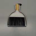 MR.SIGA Mini Dustpan and Brush Set, Portable Cleaning Brush and Dustpan Combo with Bamboo Handle, 1 Set (White)