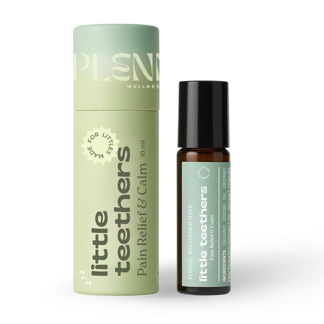Natural Teething Relief Roller with Organic Essential Oils, 3 Months+, Made with Jojoba Oil, Chamomile, Lavender, Frankincense
