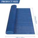 4x10 Ft Non Slip Drainage Floor Mats, PVC Pool Flooring Mat for Deck, Mesh Hollow Drainage Mat,Rubber Drainage Mat Roll for Bathroom Garage Basement Backyard Commercial Kitchen Wet Area (Blue)