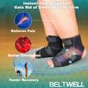 Beltwell - Adjustable Foot & Ankle Compression Wraps For Edema, Lymphedema, Swelling, Neuropathy, Diabetic Foot Care, Circulation (2 Wraps) (Beige, X-Large)