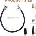 BOXOB 5pcs Air Release Extension Hose Kit, Tire Inflator Hose Valve Adapter Air Pump Extension Tube Inflatable Nozzle Bike Pump Hose Attachments for Air Compressor