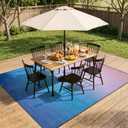 Lahome Outdoor Area Rugs 8x10 Waterproof,Large Reversible Plastic Straw Rug