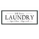 Framed Laundry Room Sign, 32 x 12 Inch, Black