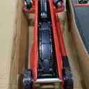 Powerbuilt 2-Ton Trolley Jack, Garage Vehicle Lift, 4000 Pounds, 360 Degree Swivel Wheel Casters, Safety Valve, Car Repair - Red 640181