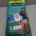 Depend Fresh Protection Adult Diapers, Incontinence Underwear for Men, Disposable, Maximum, Large, Grey, 28 Count