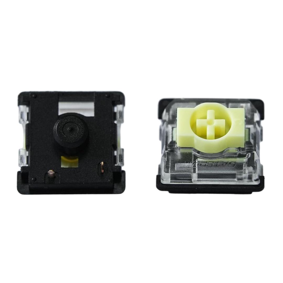 GATERON KS-33 Low Profile Banana Keyboard Switches, Tactile 65gf 3 Pin RGB LED Factory Pre-lubed for MX Mechanical Keyboard (110)