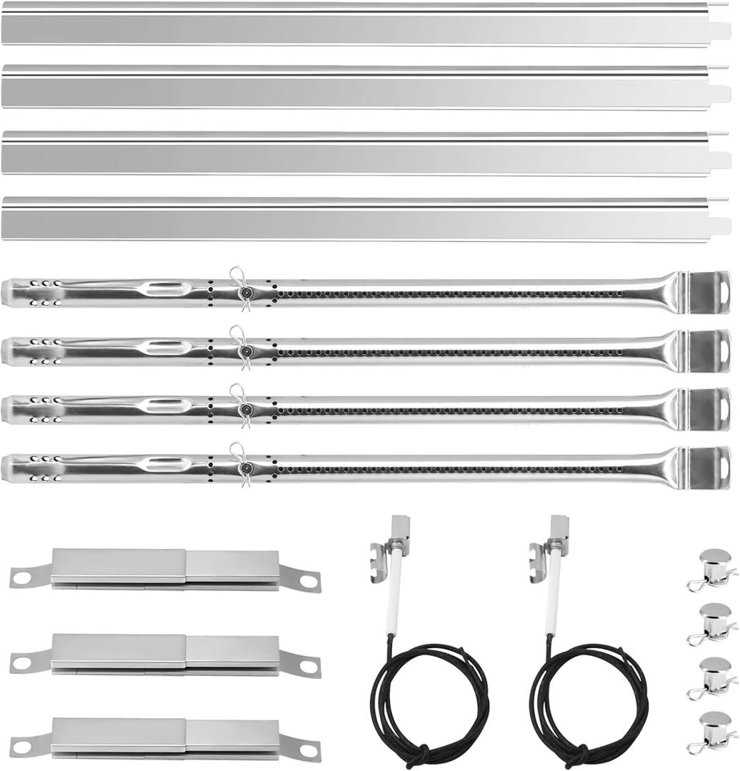 Grill Replacement Parts for Charbroil Performance 4 Burner 463365021 463350521 463354021 5 Burner 463448021 463450022 463455021 G327-2100-W1 Burner,G325-0002-W1 Heat Plates Grill Parts for Char-Broil