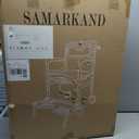 SAMARKAND 3 in 1 Commode Shower Chair with Wheels + Wheelchair Tray + Footrest – Rolling Shower Chair for Elderly and Disabled - Bedside Commode Toilet - Shower Wheelchair - Toilet Riser with Handles