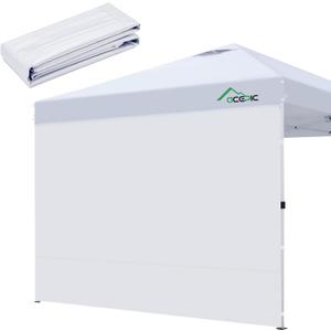 Instant Canopy Tent SideWalls for 10x10 FT Pop Up Canopy, 210D Polyester Waterproof, White (1PCS Sidewall Only, Tent NOT Included)