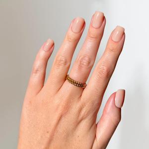 Glamnetic x GLAMZILLA Press On Nails - FOR THE IT GIRLS | Short Squoval Nude Fake Nails, Semi-Transparent, Salon Quality, Everyday | 15 Sizes - 30 Nail Kit with Glue